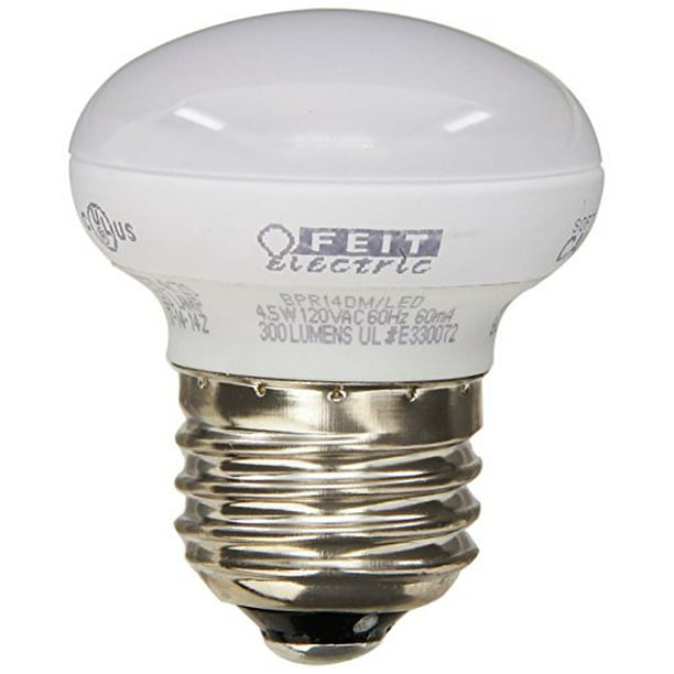 40w Equivalent R14 LED Light Bulb RoHS Compliant E26 Medium Base Dimmable 3000k Soft White 300 Lumens Pack of 2 4.5w 